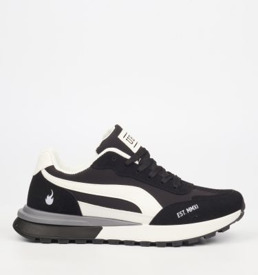 Peak 1 Faux Nubuck Sneakers - Black