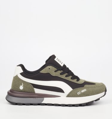 Peak 1 Faux Nubuck Sneakers - Olive