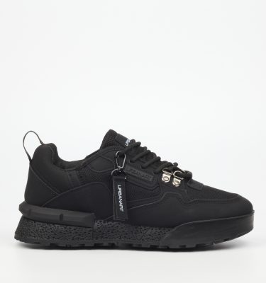 Play 1 Faux Nubuck / Mesh Sneakers - Black
