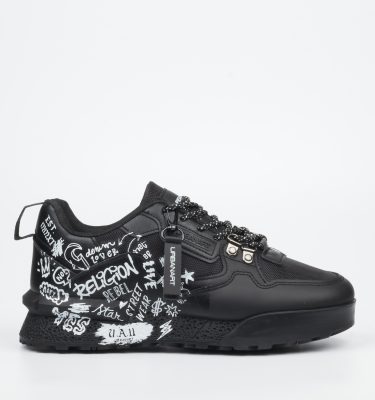 Play 1 Print Sneakers - Black