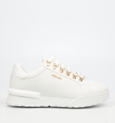 Play 28 Faux Wax Sneakers - White